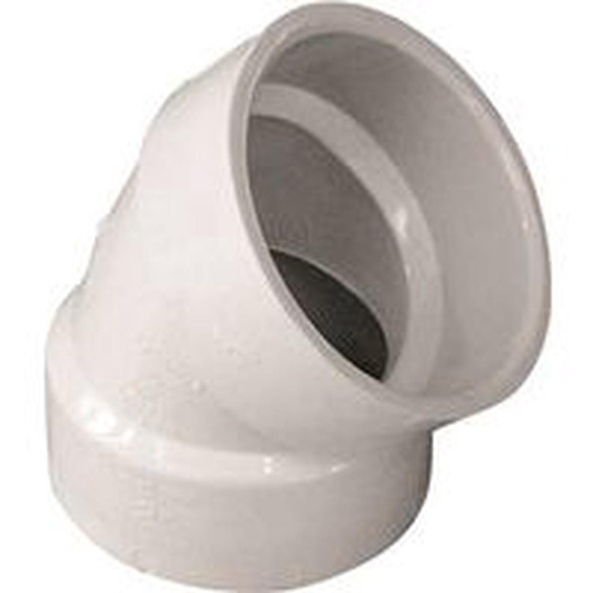B & K 05886H Pipe Elbow, 2 in, Hub, 45 Deg Angle, PVC, SCH 40 Schedule